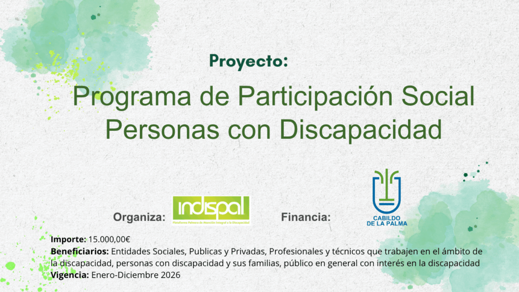 Programa Participación Social Personas con Discapacidad